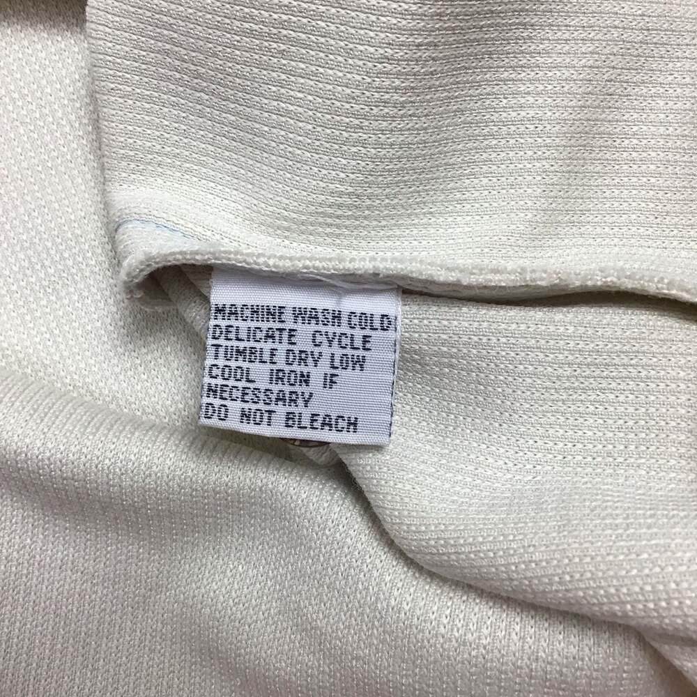 Tommy Bahama Men's Silk-Cotton Blend Ribbed Knit Polo Shirt Beige Large - Picture 8 of 10